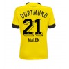 Borussia Dortmund Donyell Malen #21 Hjemmedrakt Kvinner 2022-23 Kortermet